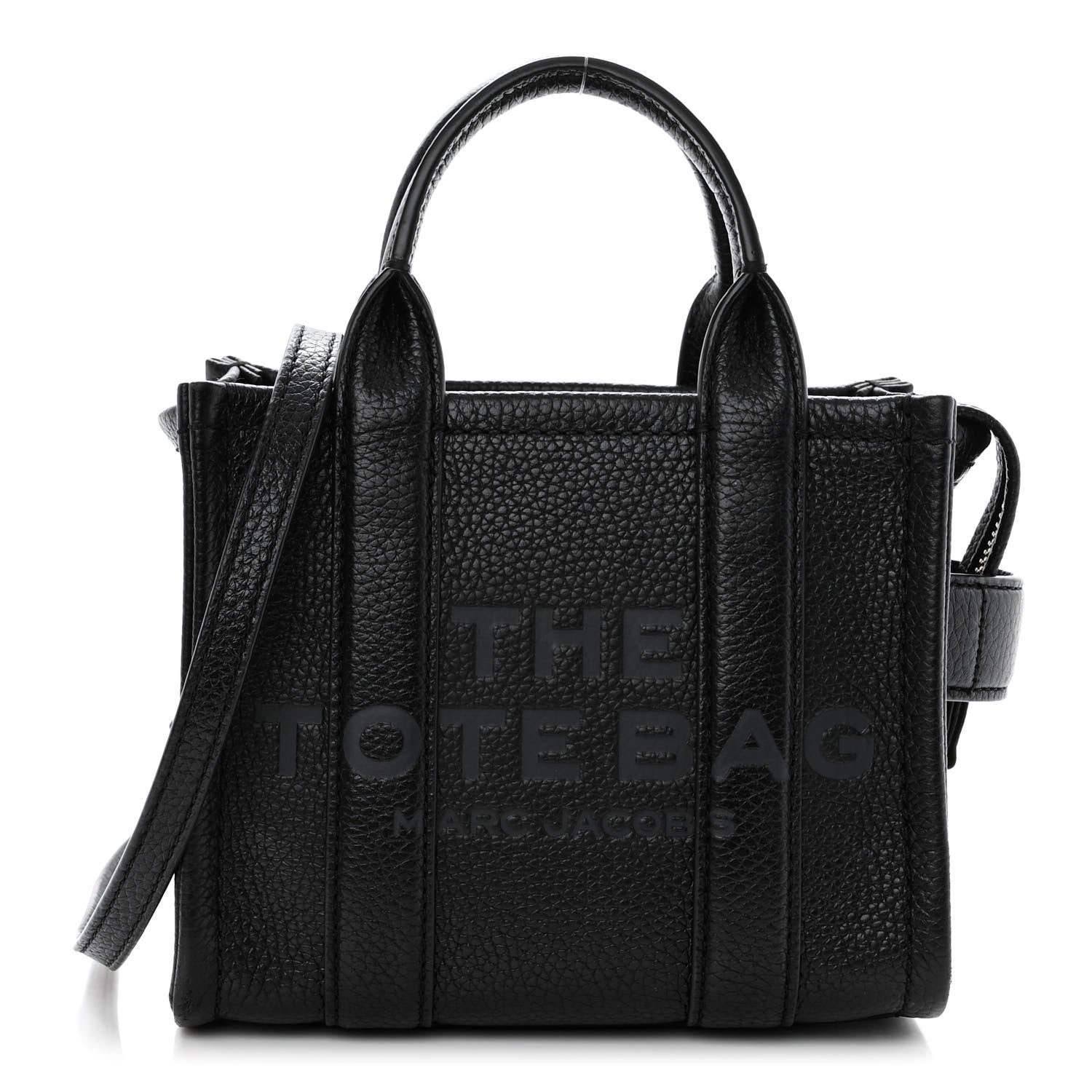 Marc Jacobs Grained Calfskin Micro The Tote Bag Black 1 of 9
