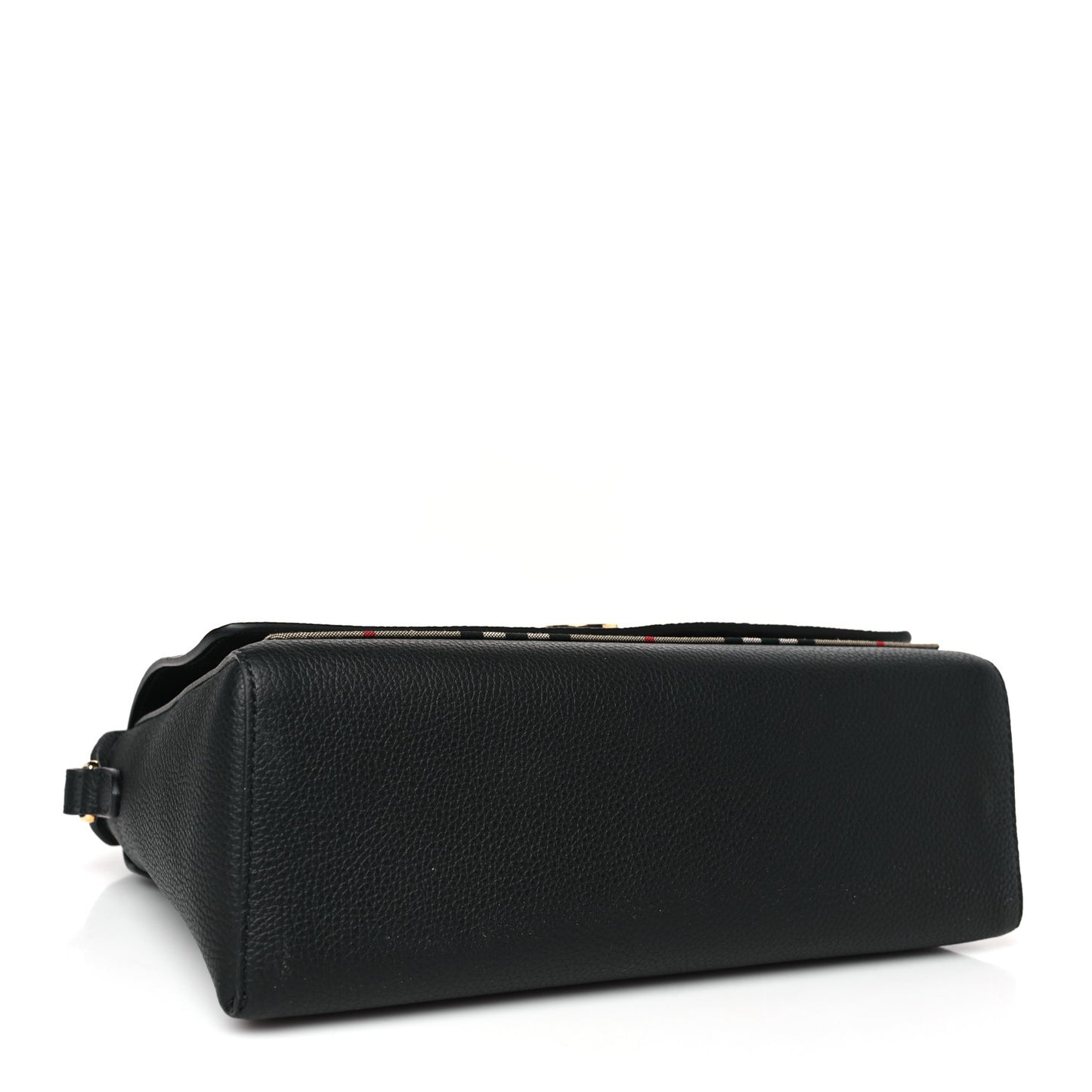 Grainy Calfskin Vintage Check Note Crossbody Bag Black