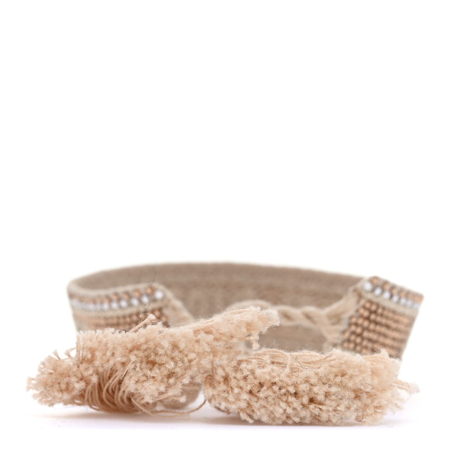 Christian Dior Woven Cotton Crystal Embroidered J'Adior Friendship Bracelet Gold 3 of 5