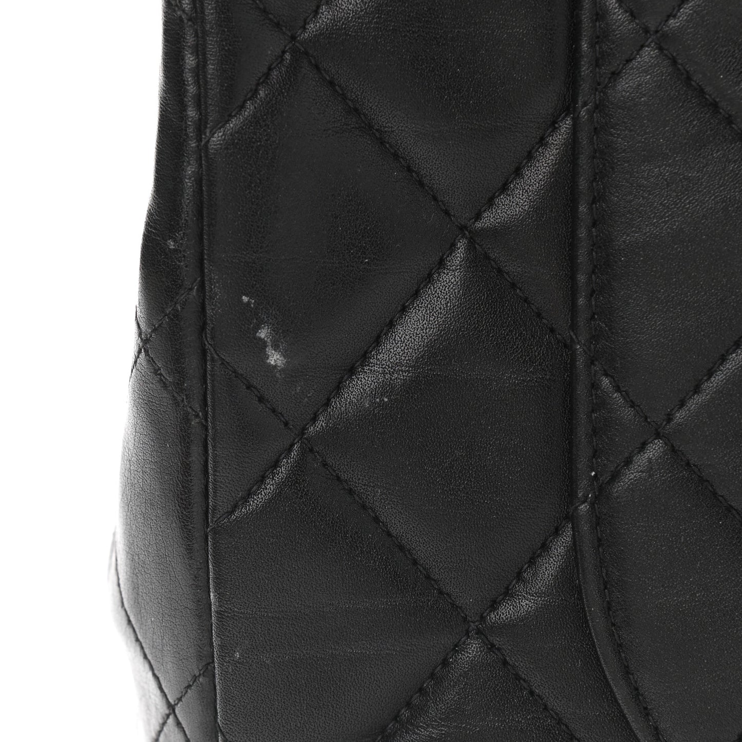 Lambskin Quilted XL Jumbo Single Flap Black