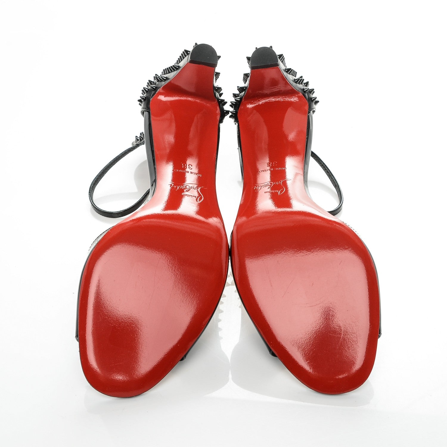 Christian Louboutin Patent Nappa Trezanita 70 Sandals 38 Black 5 of 7