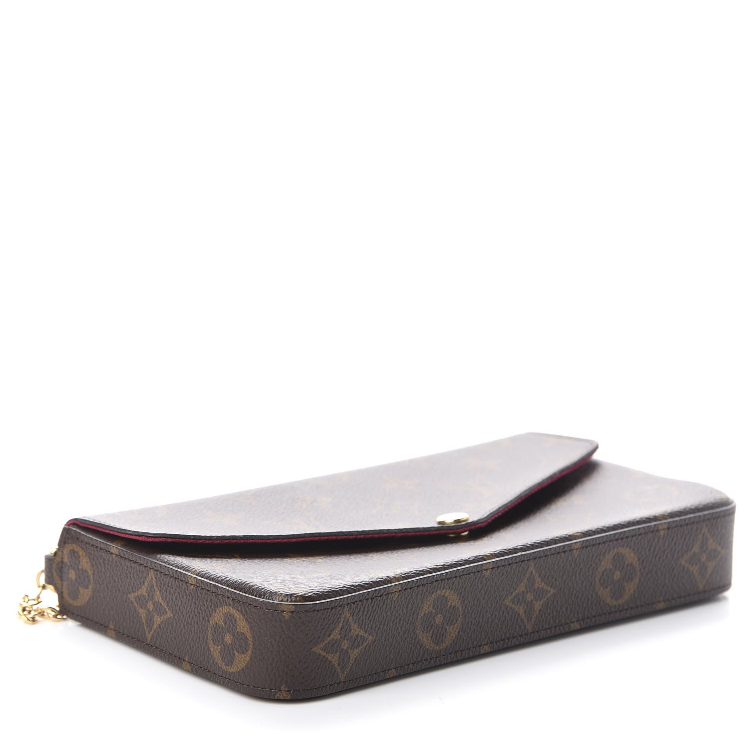 Louis Vuitton Monogram Pochette Felicie Chain Wallet Fuchsia 3 of 8