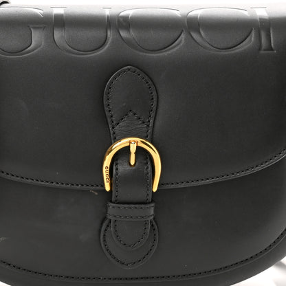Gucci Charisma Calfskin Gucci Embossed Shoulder Flap Bag Black 8 of 13
