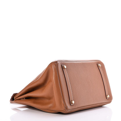 Hermes Taurillon Clemence Birkin 35 Gold 4 of 34