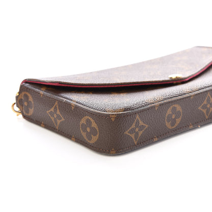 Louis Vuitton Monogram Pochette Felicie Chain Wallet Fuchsia 5 of 9