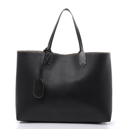 Gucci GG Supreme Monogram Large Reversible Tote Beige Black 3 of 19
