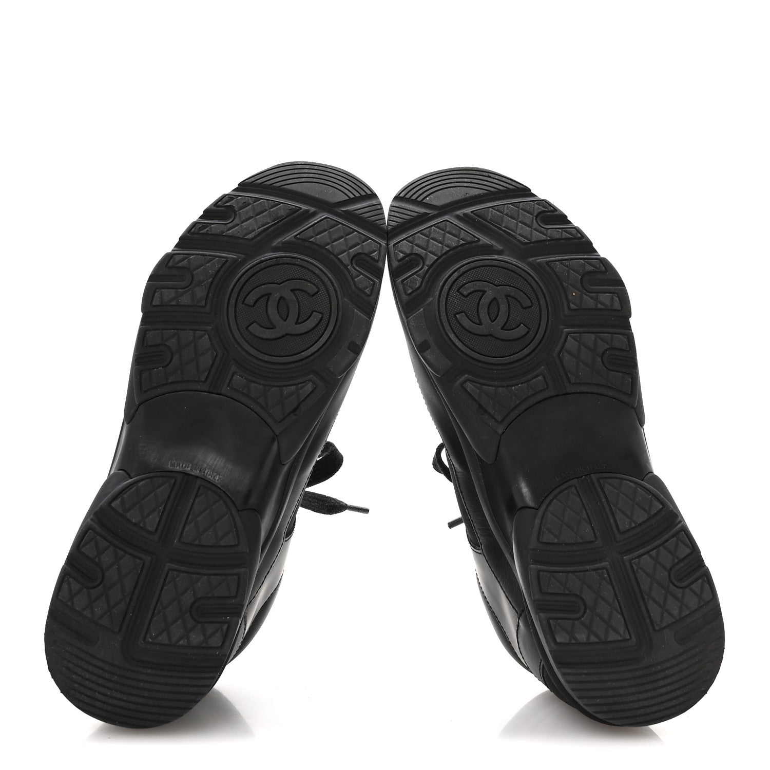 Chanel Calfskin Lambskin CC Uniform Sneakers 40 Black 6 of 8