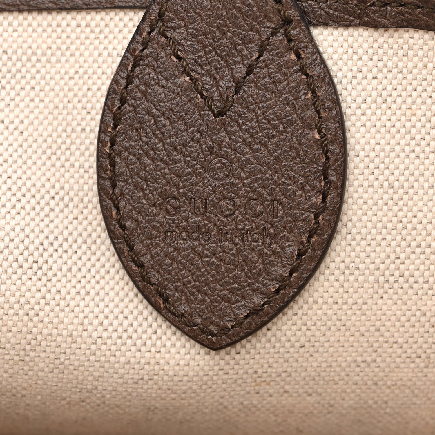 Gucci GG Supreme Monogram Textured Dollar Calfskin Web Small Ophidia Tote Beige Ebony New Acero 6 of 11