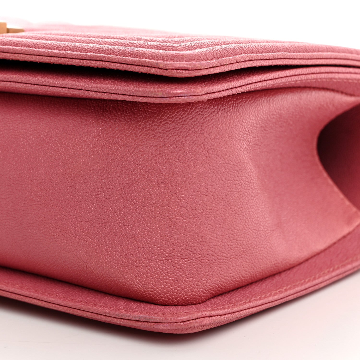 Chanel Caviar Chevron Quilted Medium Boy Flap Pink 10 of 10