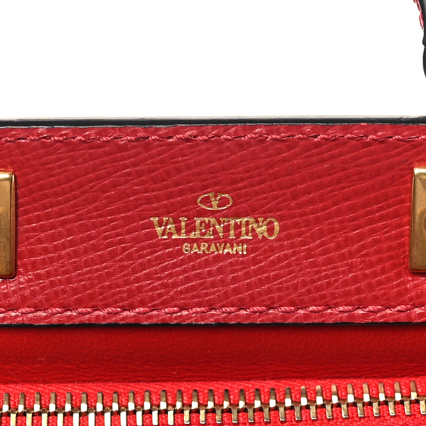 Grainy Calfskin Mini Rockstud Alcove Top-Handle Bag Rouge Pur