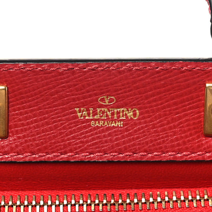 Valentino Garavani Grainy Calfskin Mini Rockstud Alcove Top-Handle Bag Rouge Pur 6 of 8