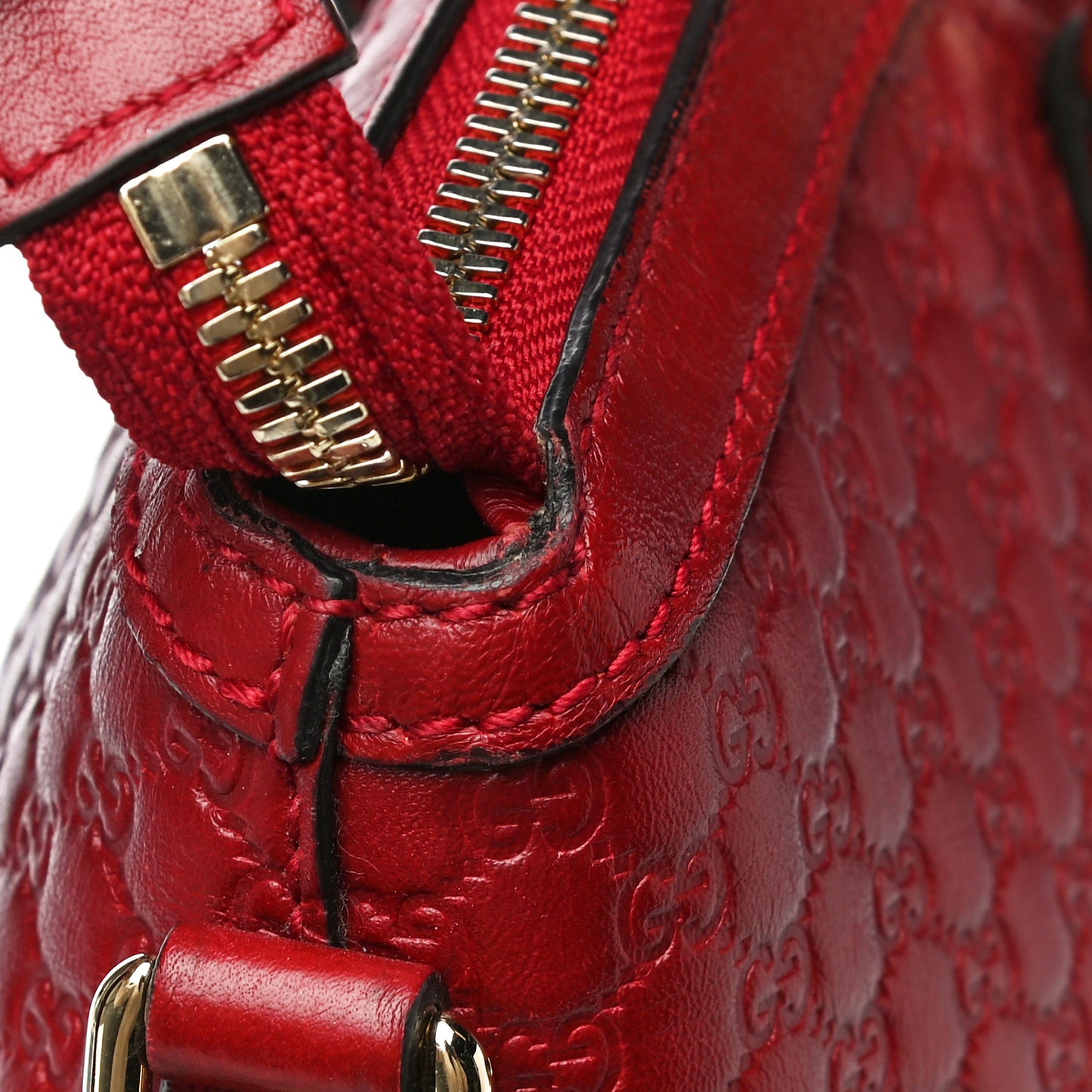 Soft Microguccissima Dome Satchel Red