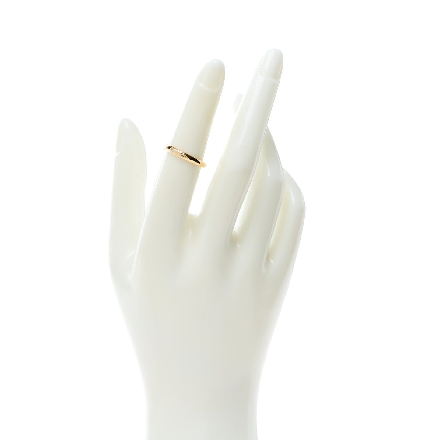 18K Yellow Gold Diamond 2.6mm 1895 Wedding Band Ring 50 5.25