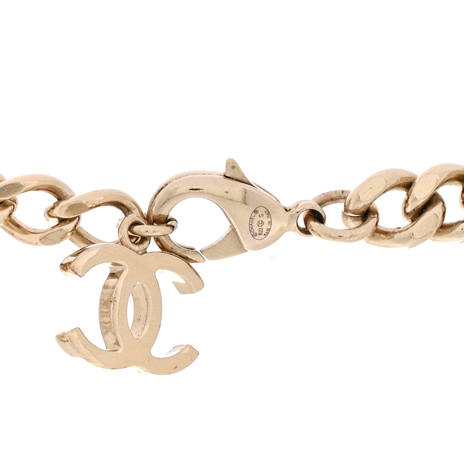 Chanel Enamel Metal Logo Choker Necklace Gold Black White 5 of 6