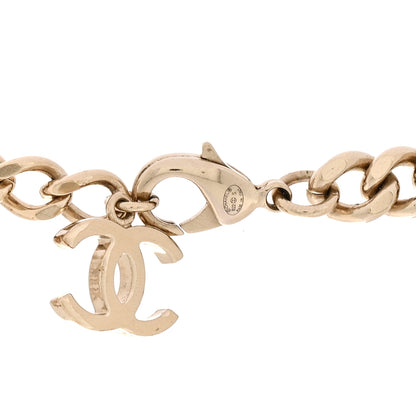 Chanel Enamel Metal Logo Choker Necklace Gold Black White 5 of 6