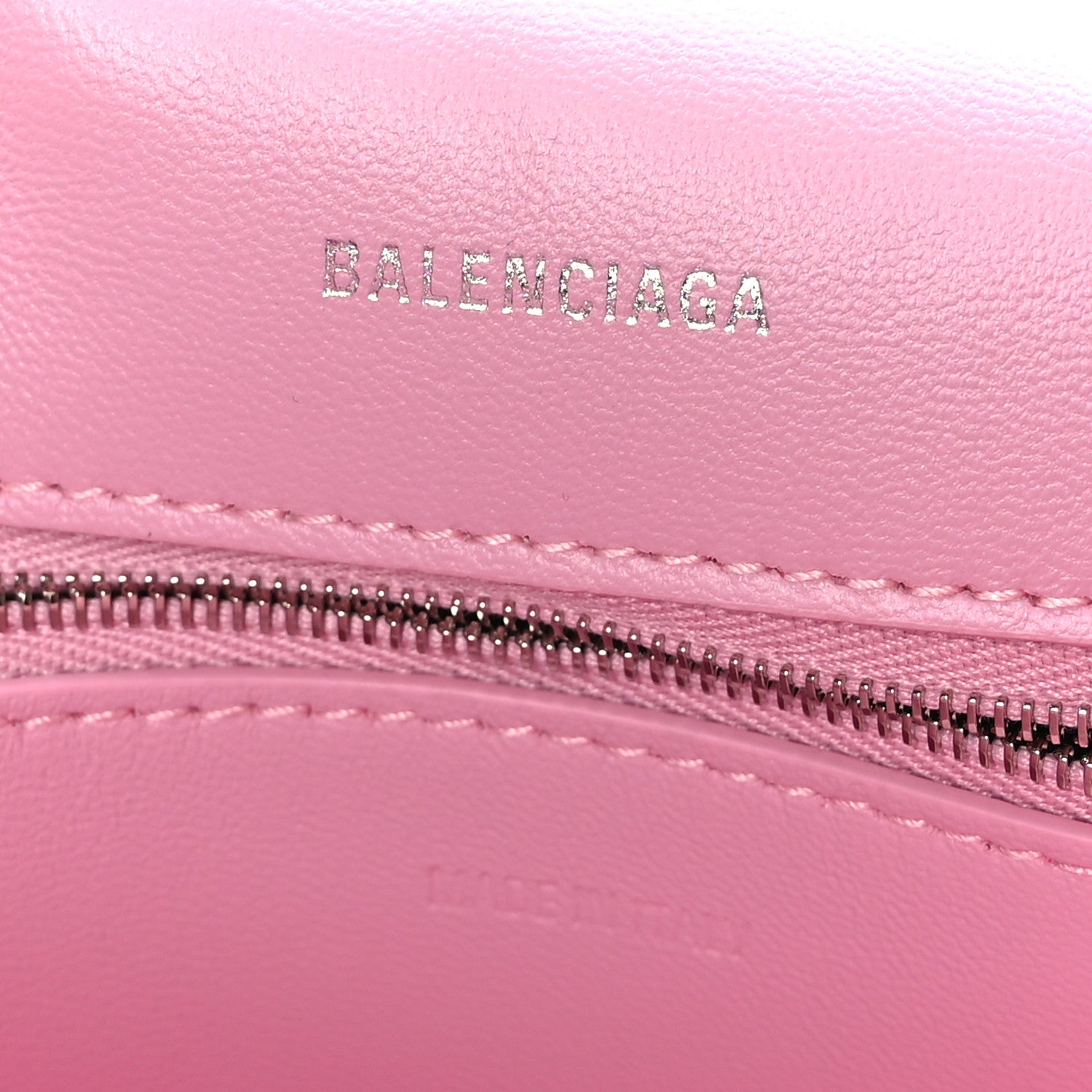 Balenciaga Calfskin S Downtown Shoulder Bag Candy Pink Black 7 of 9