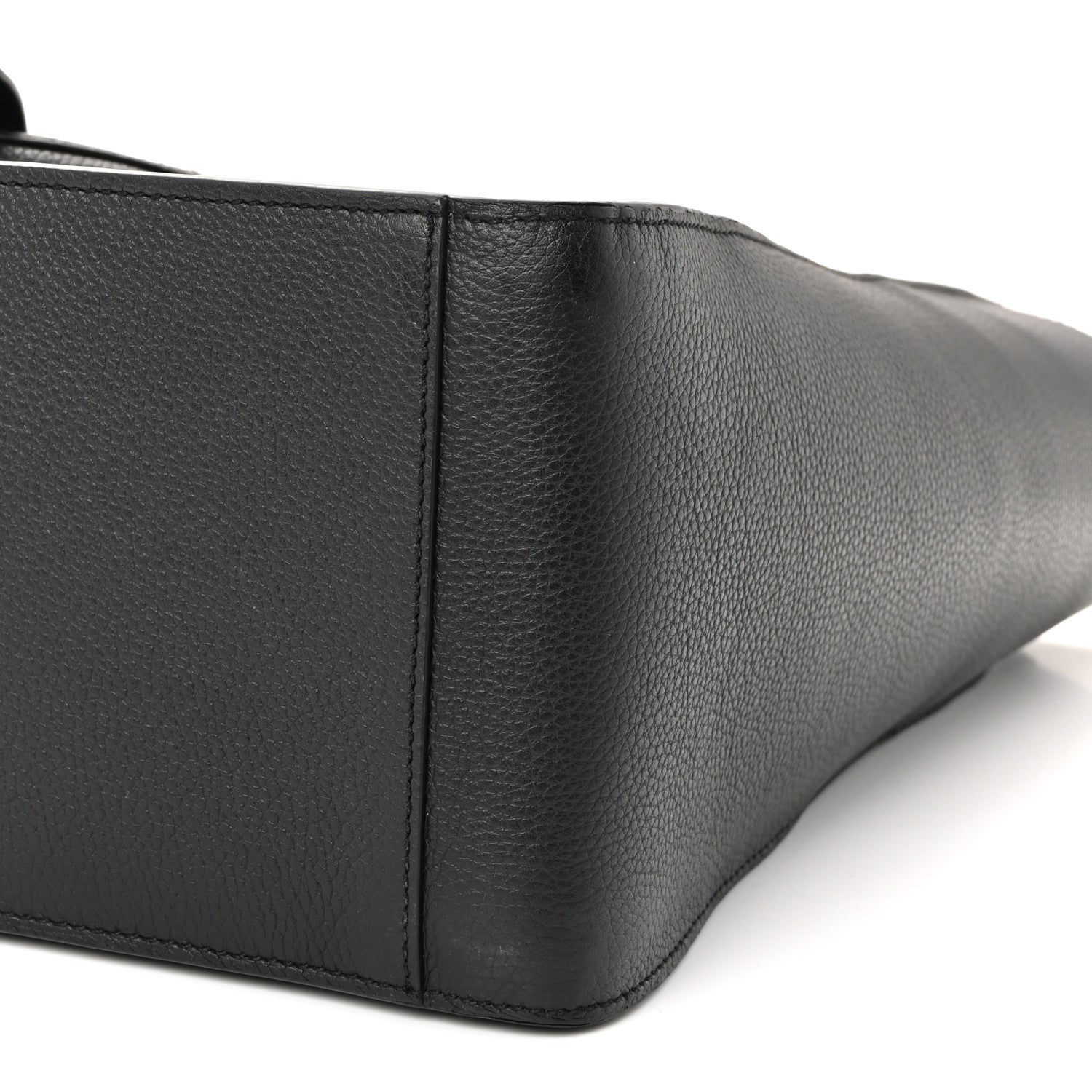 Christian Dior Grained Calfskin Saddle Tote Black 18 of 19