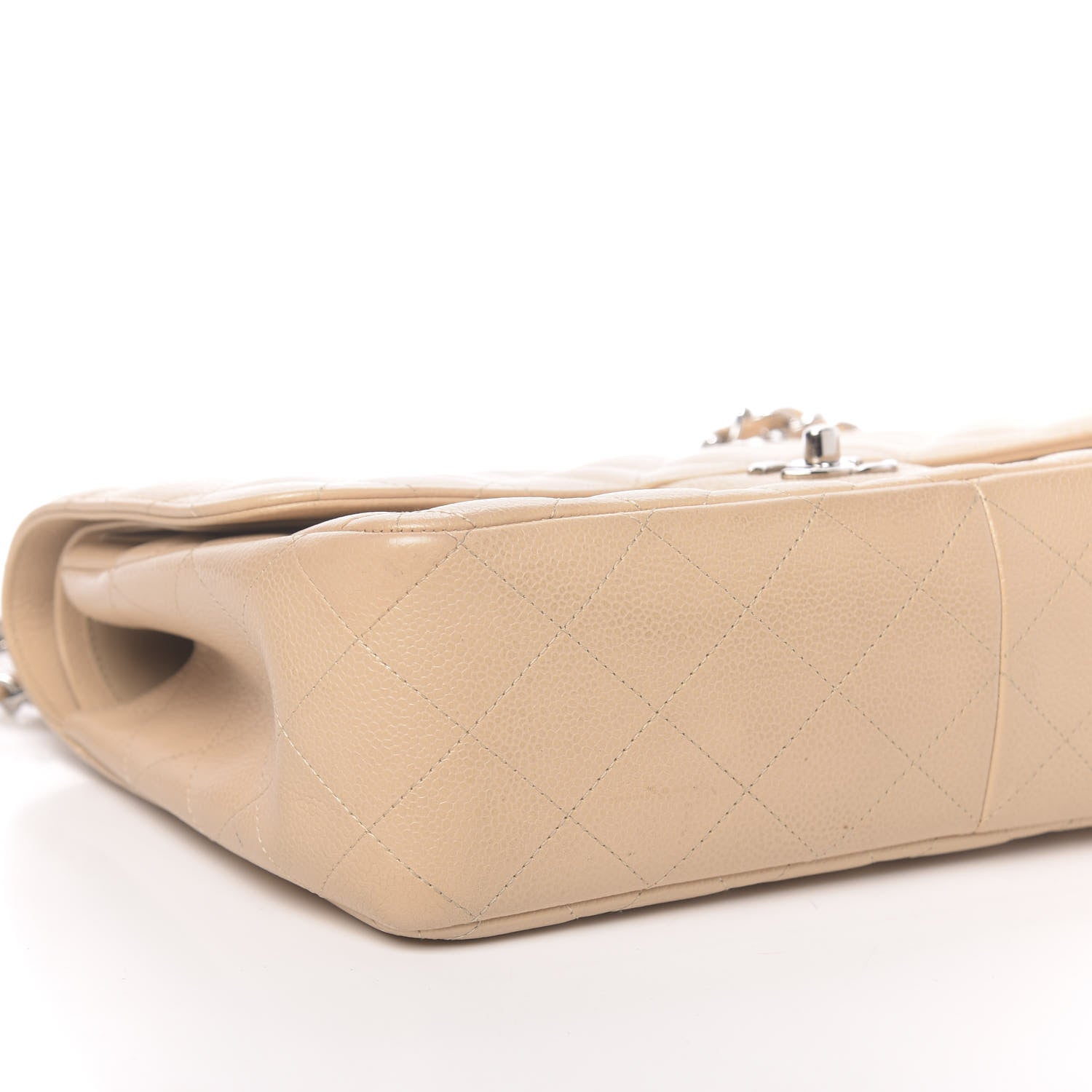 Chanel Caviar Quilted Jumbo Double Flap Beige 9 of 12
