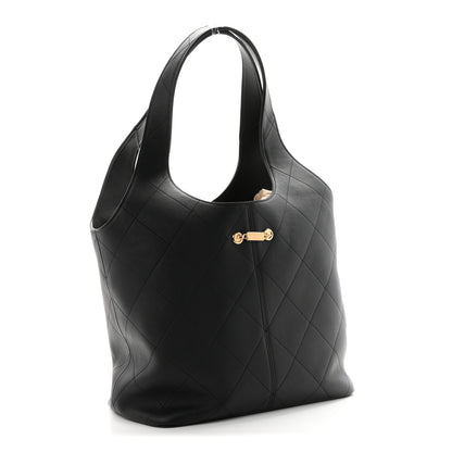 Chanel Calfskin Quilted Medium Shopping Bag Black 2 of 9