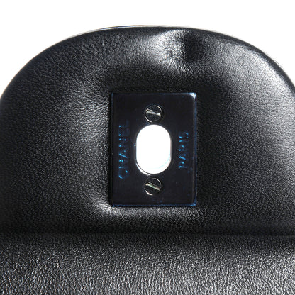 Chanel Lambskin Chevron Medium Double Flap Black 7 of 9