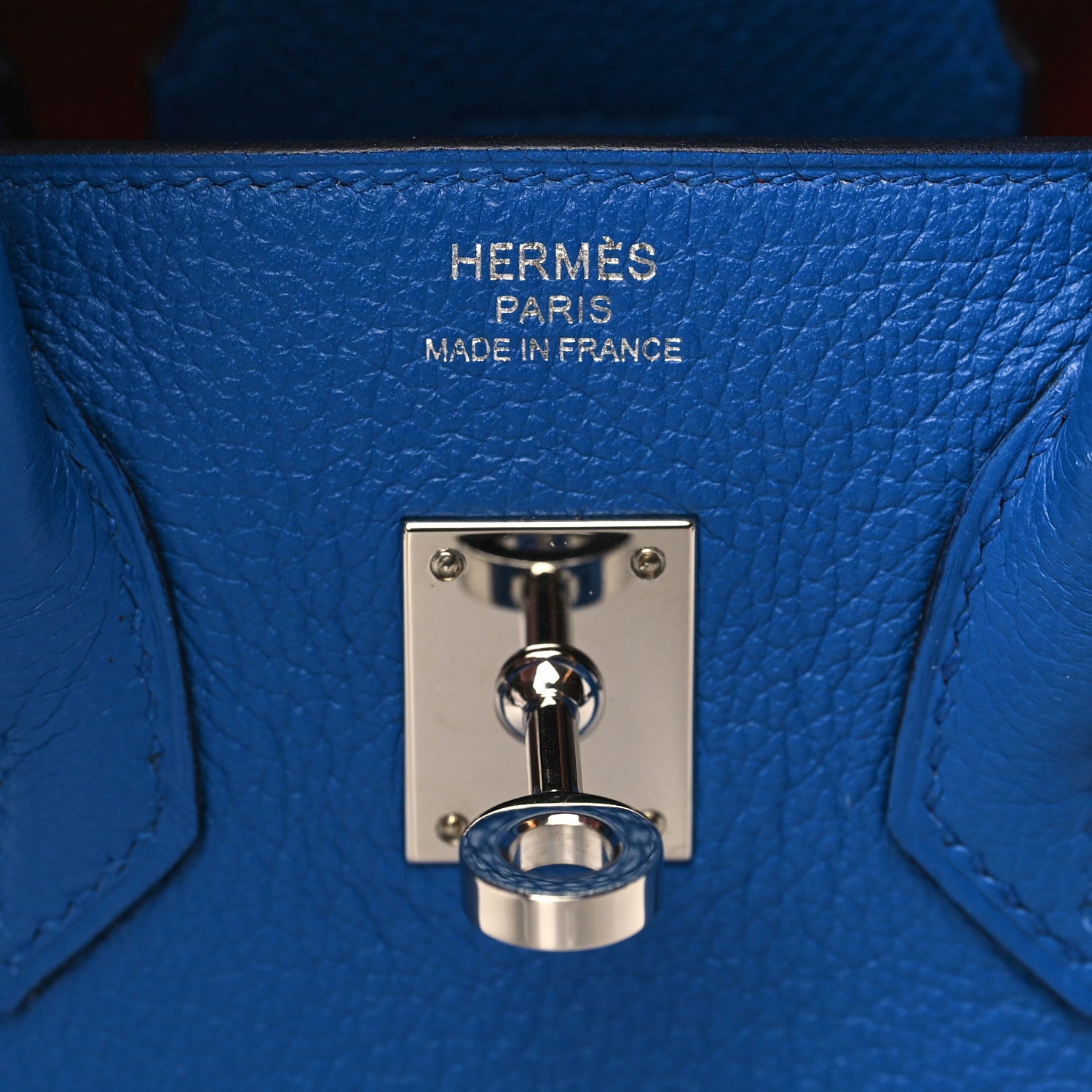 Hermes Taurillon Novillo Verso Birkin 25 Bleu Zellige Capucine 7 of 10