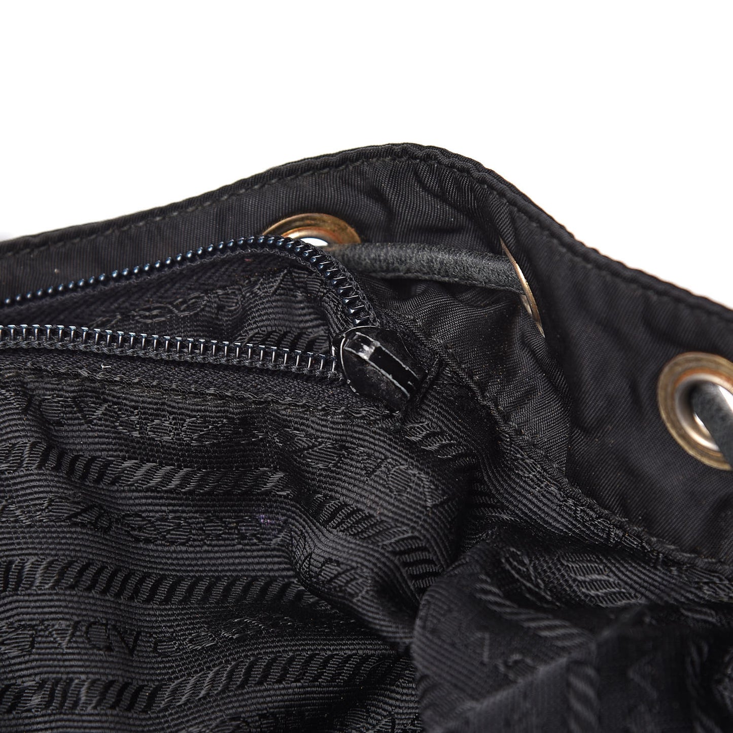 Tessuto Nylon Vela Chain Backpack Black