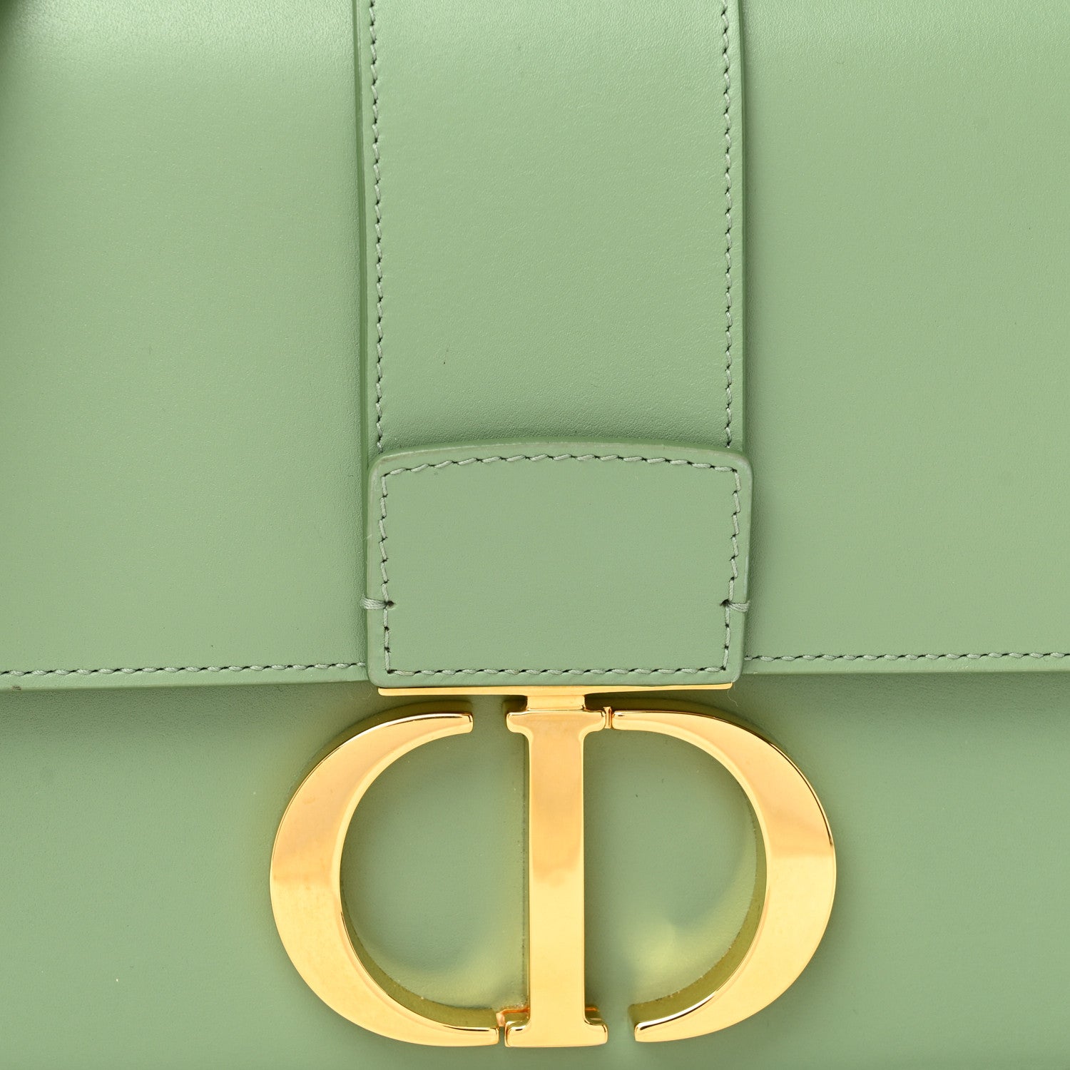 Christian Dior Smooth Calfskin 30 Montaigne Flap Bag Mint Green