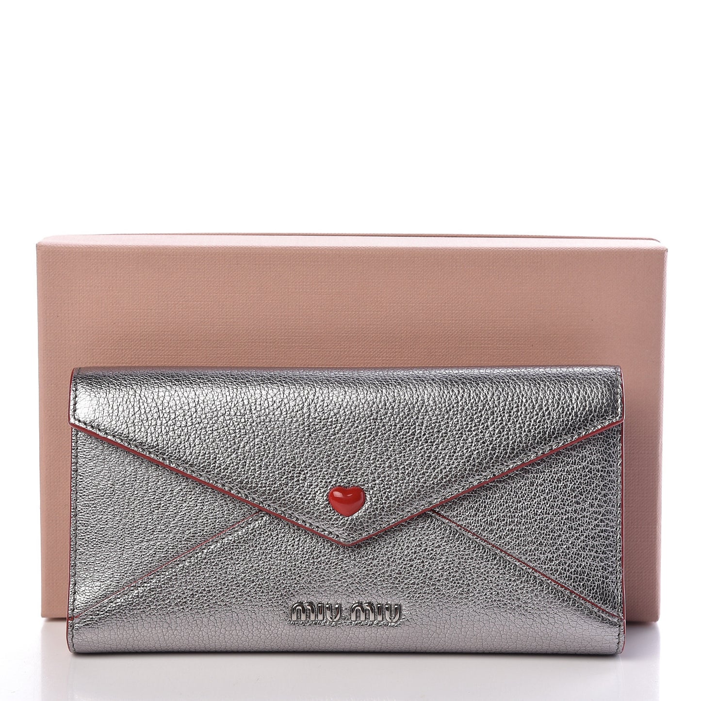 Goatskin Madras Love Envelope Wallet Cromo