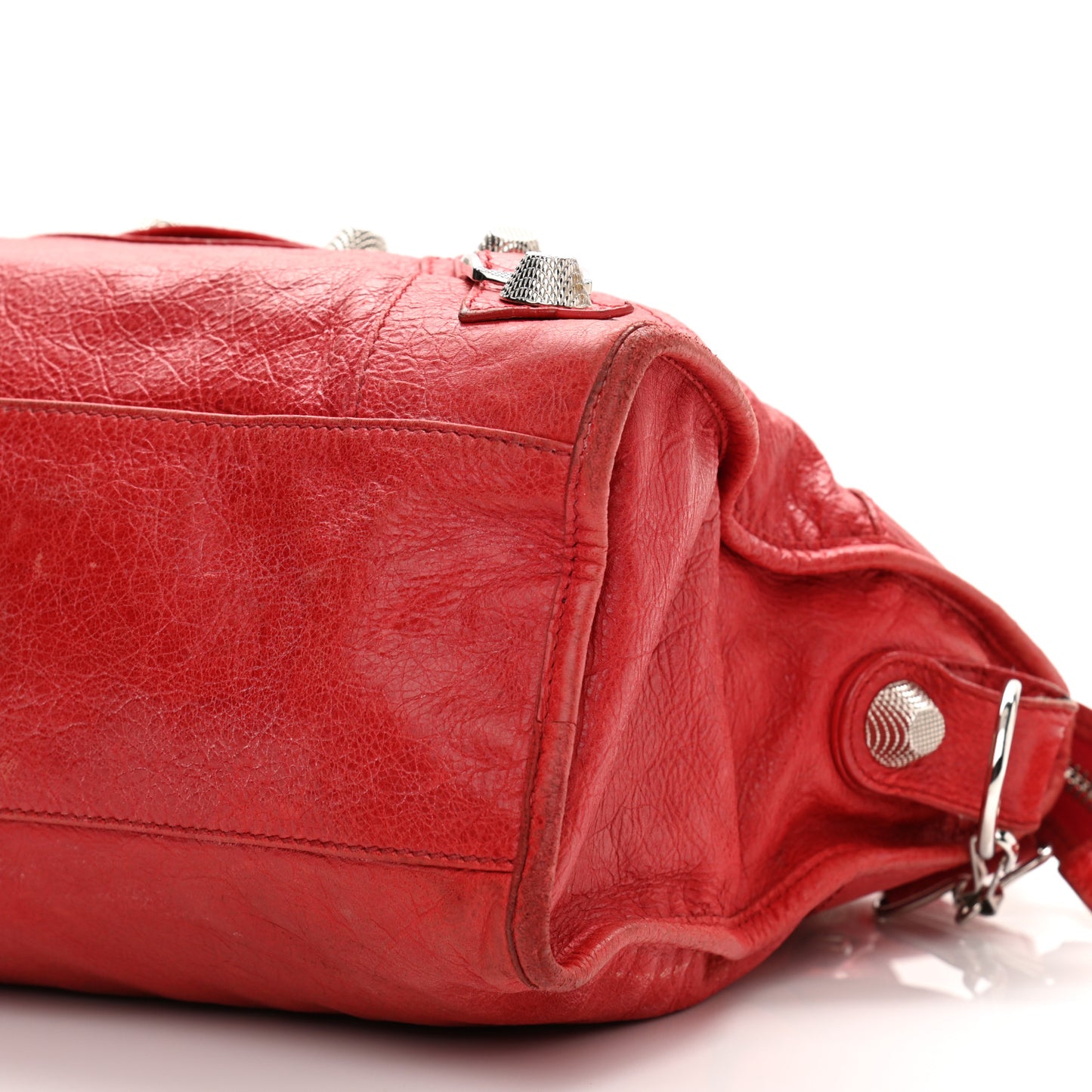 Agneau Giant 21 Silver Hardware City Rouge Coquelicot