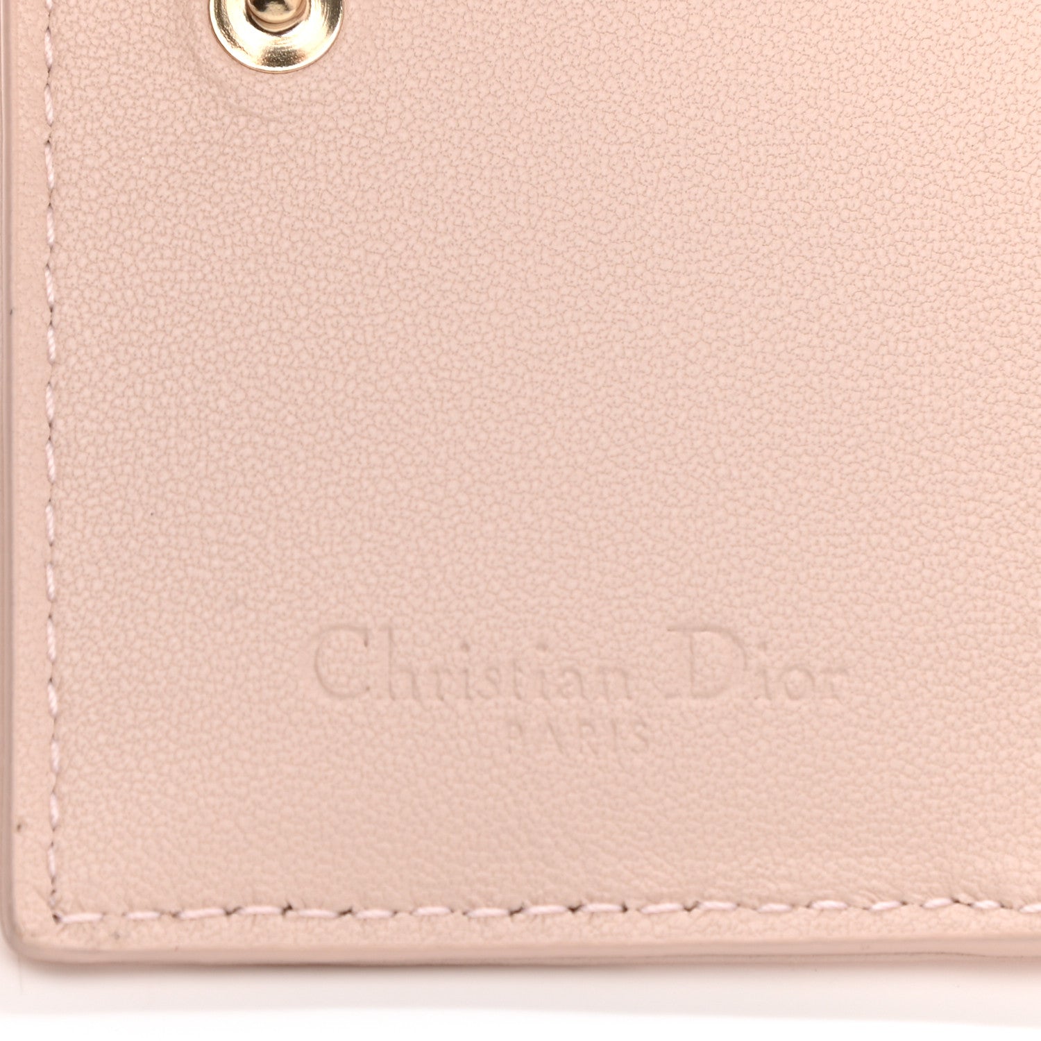 Christian Dior Lambskin Cannage Small Lady Dior Flap Card Holder Light Pink 6 of 8