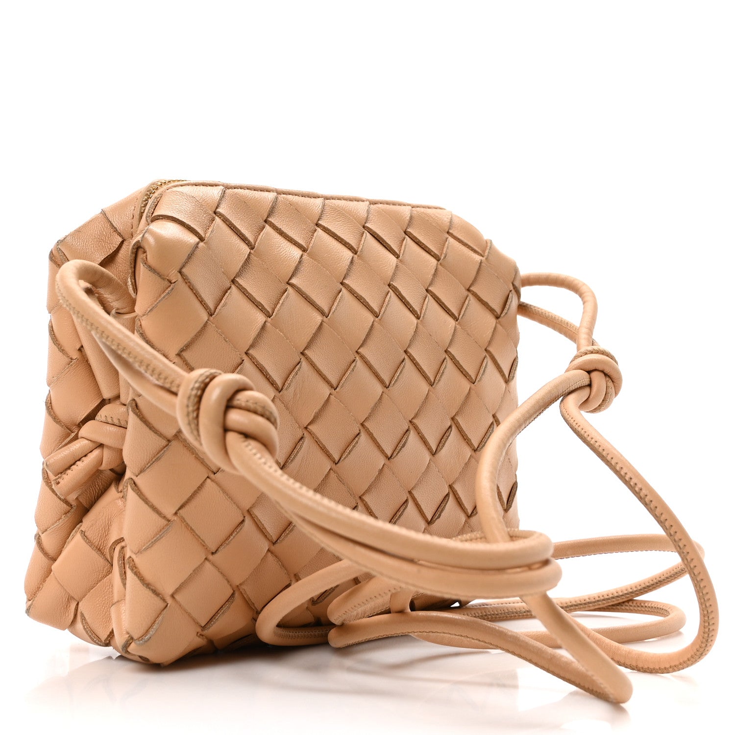 Bottega Veneta Nappa Intrecciato Mini Loop Camera Bag Almond 3 of 9