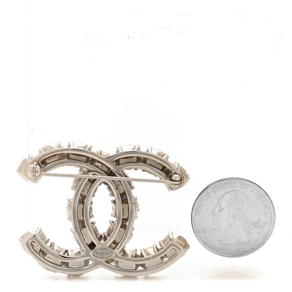 Chanel Crystal Pearl CC Dazzling Domino Brooch Black 2 of 5