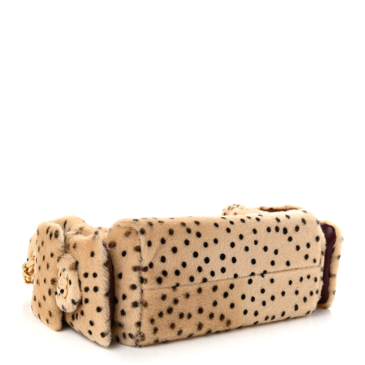Pony Hair Mini Chanel 25 Handbag Beige Black