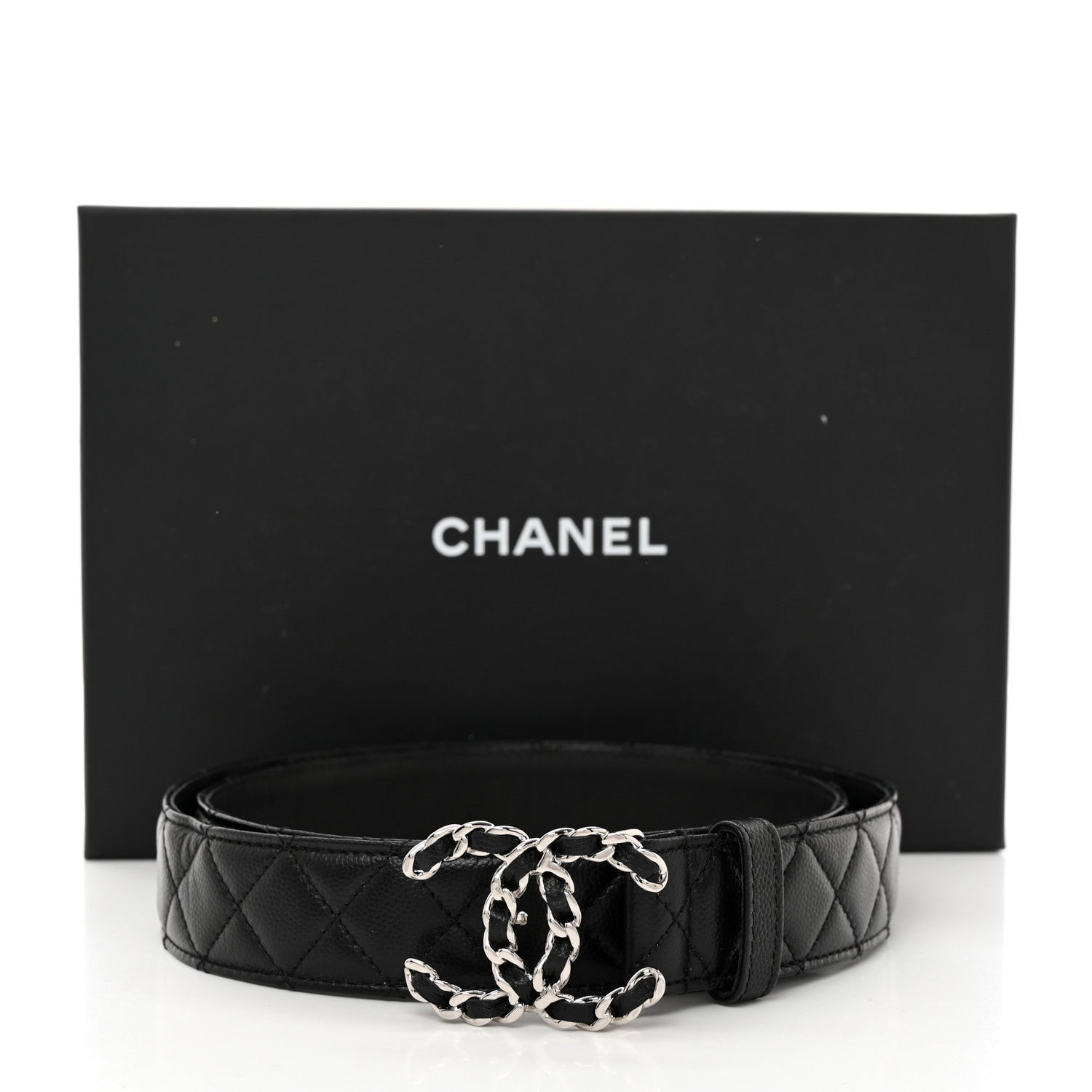Chanel Caviar Quilted CC Chain Belt 95 38 Black 7 of 7