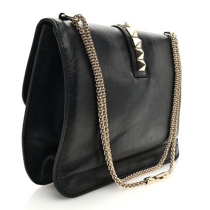 Valentino Garavani Vitello Extra Large Glam Lock Rockstud Flap Black 3 of 9