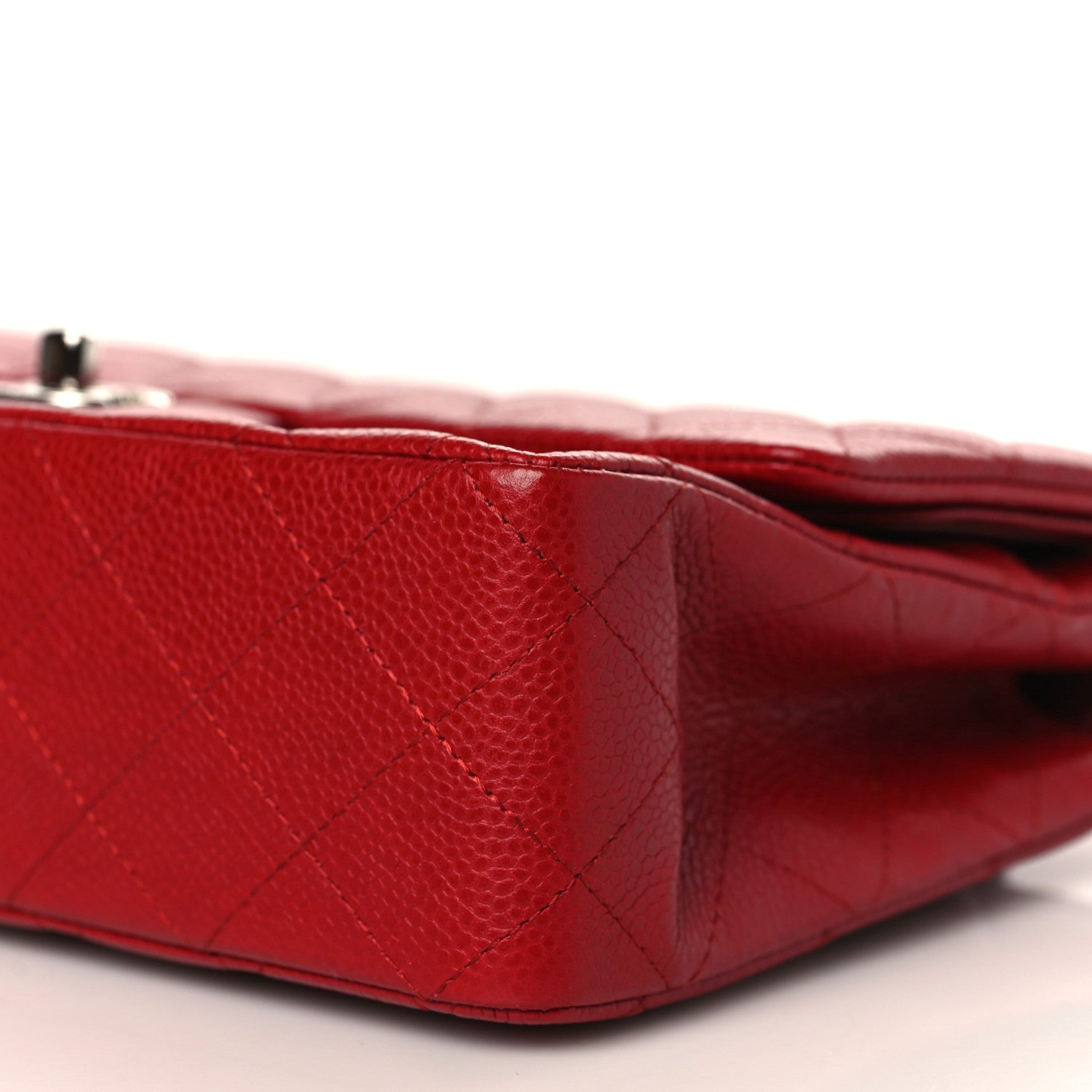 Chanel Caviar Quilted Medium Double Flap Red 9 of 10