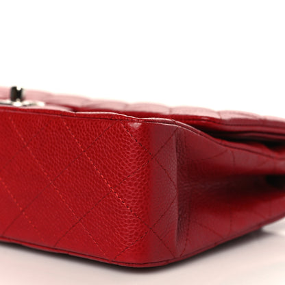 Chanel Caviar Quilted Medium Double Flap Red 9 of 10