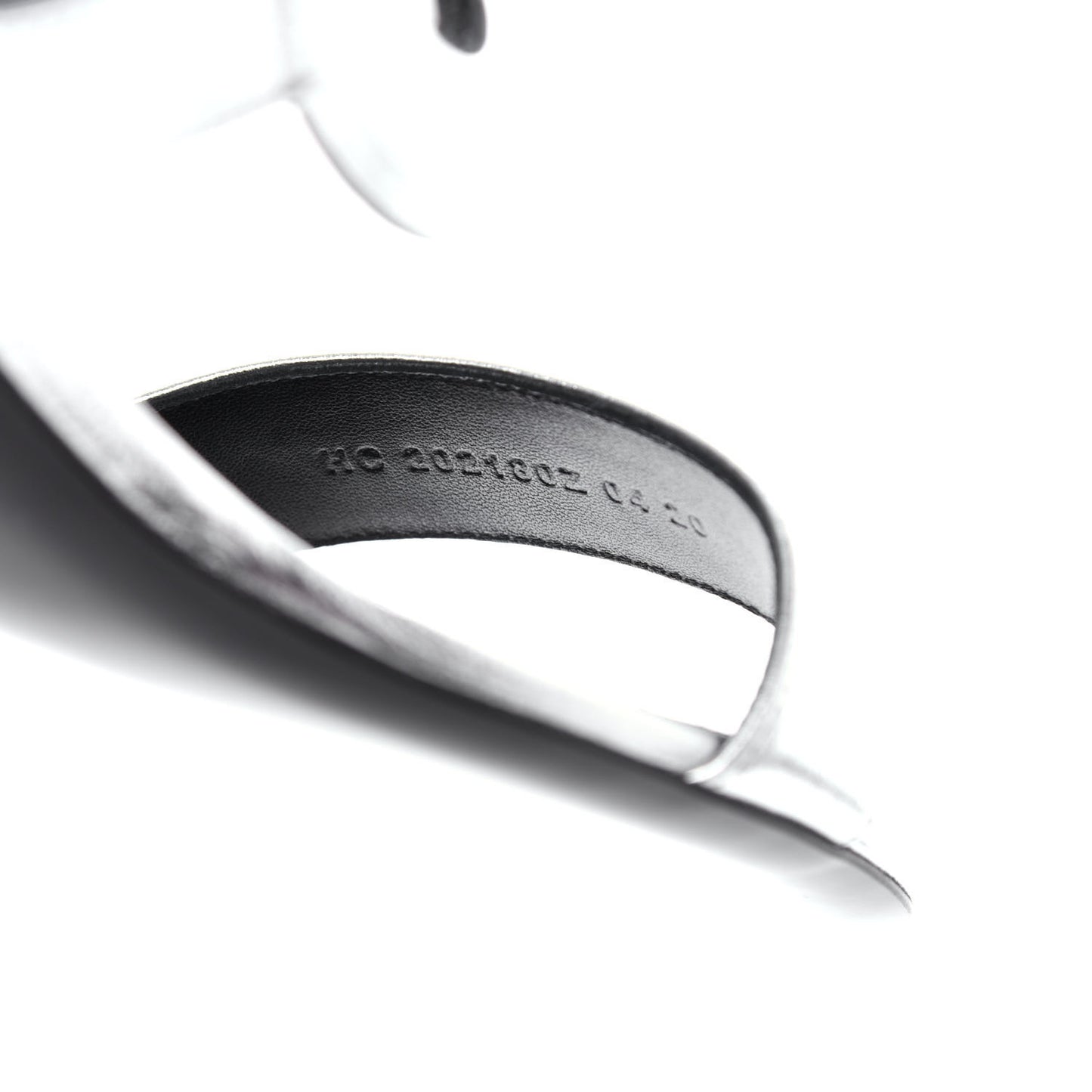 Metallic Nappa Bikini Sandals 37 Argent