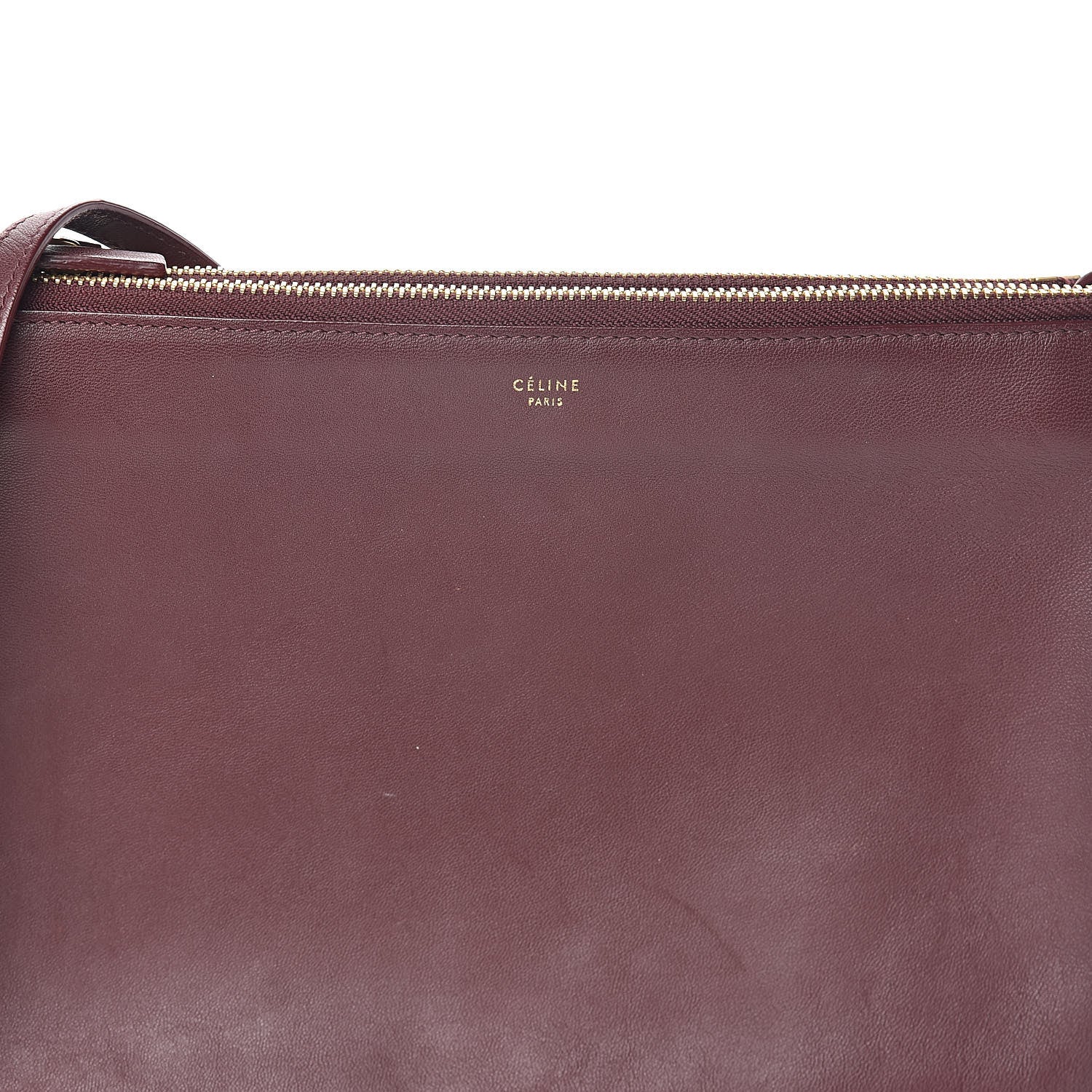 Celine Lambskin Large Trio Crossbody Bag Burgundy 9 of 11