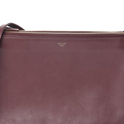 Celine Lambskin Large Trio Crossbody Bag Burgundy 9 of 11