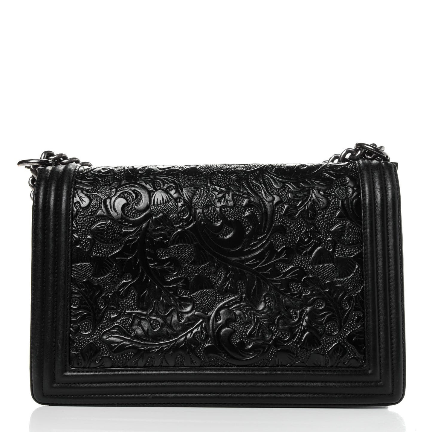 Calfskin Embossed New Medium Cordoba Boy Flap Black