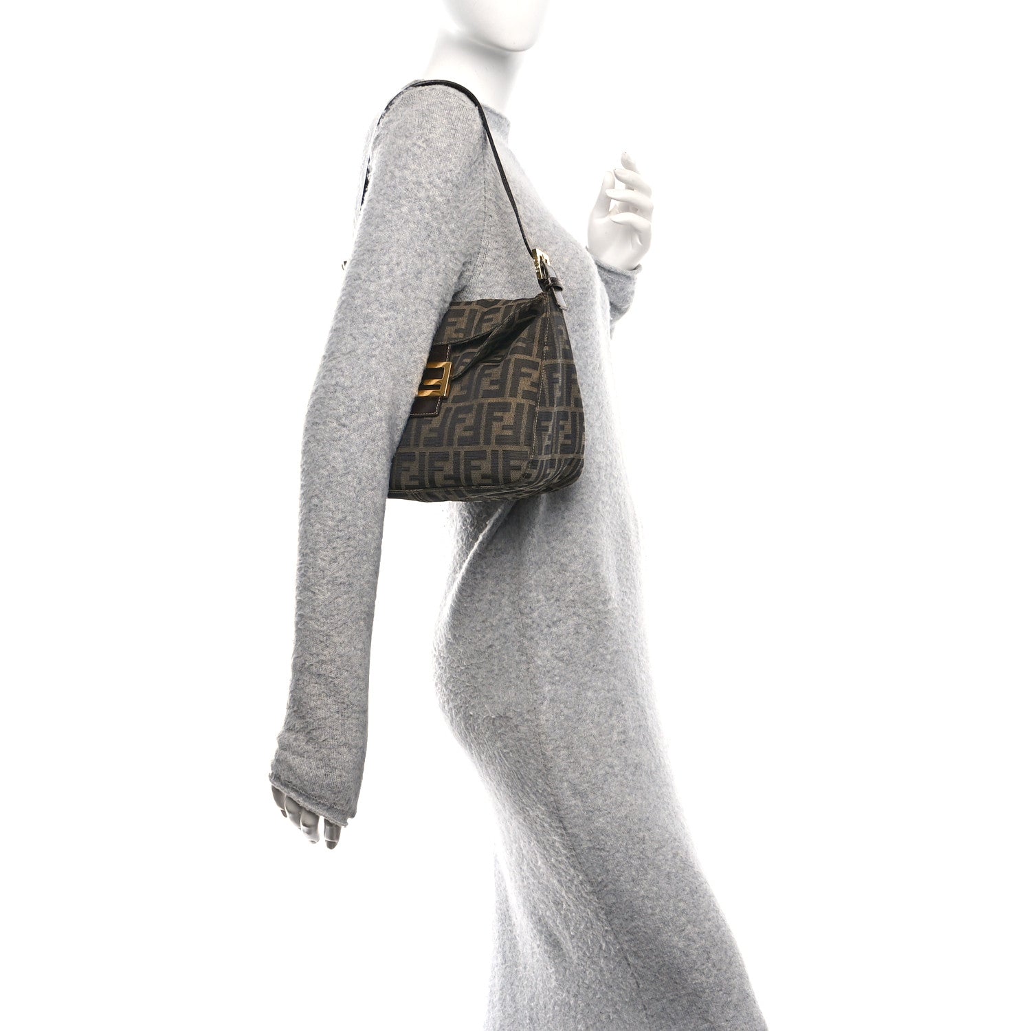 Fendi Zucca Shoulder Bag Brown 2 of 9