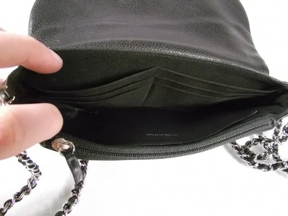 Chanel Caviar Half Moon Wallet On Chain Black 6 of 8