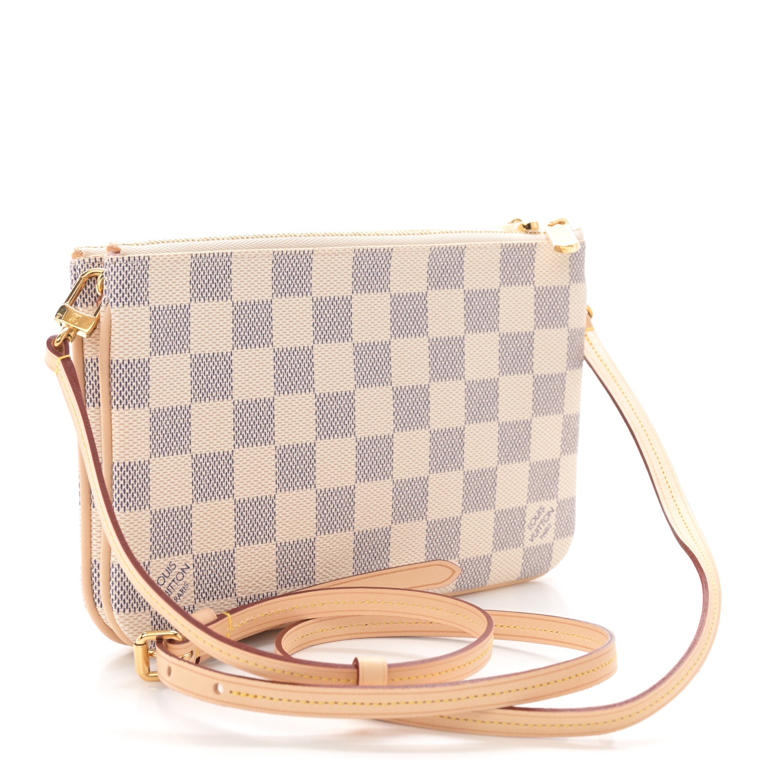 Louis Vuitton Damier Azur Double Zip Pochette 3 of 12