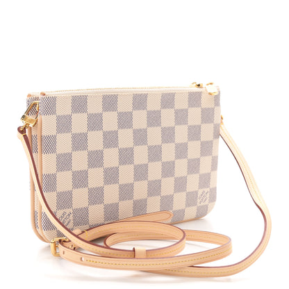Louis Vuitton Damier Azur Double Zip Pochette 3 of 12