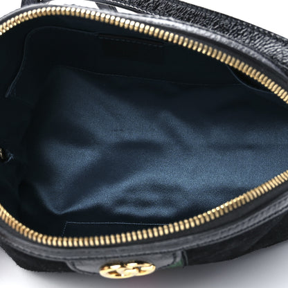 Gucci Suede Patent Web GG Small Ophidia Dome Shoulder Bag Black 5 of 12