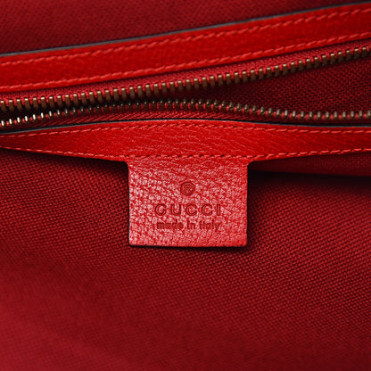 Gucci Canvas Calfskin Sylvie Stripe Logo Mens Tote Red White Blue 5 of 9