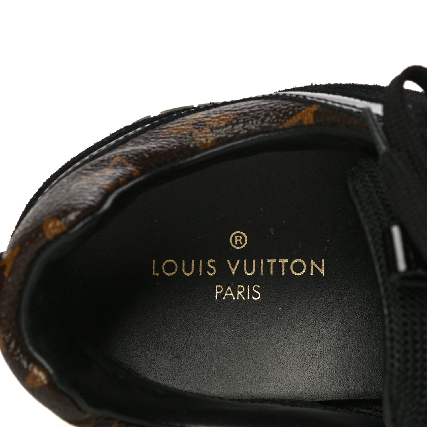 Louis Vuitton Suede Monogram Run Away Sneakers 37.5 Black 10 of 18