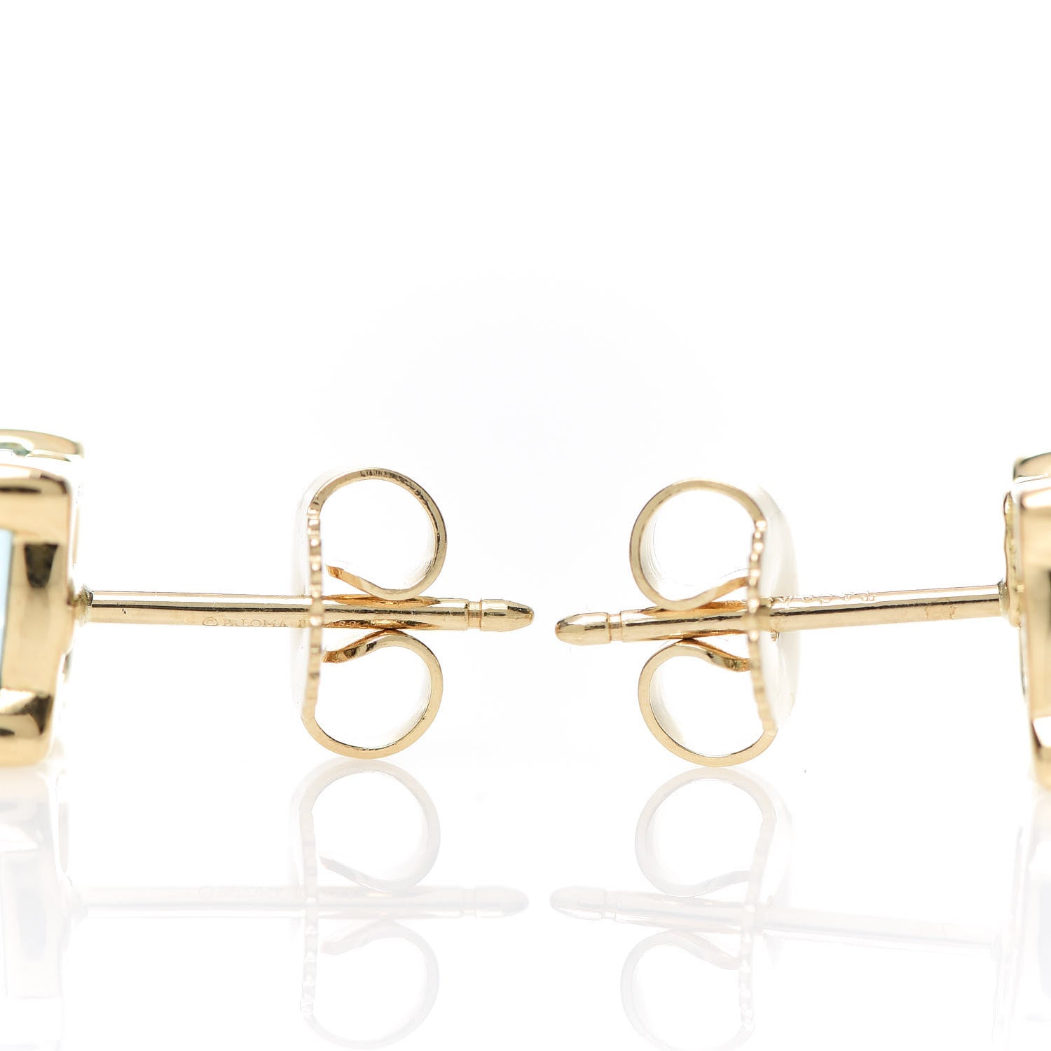 Tiffany 18K Yellow Gold Blue Topaz Paloma Picasso Sugar Stacks Earrings 3 of 5