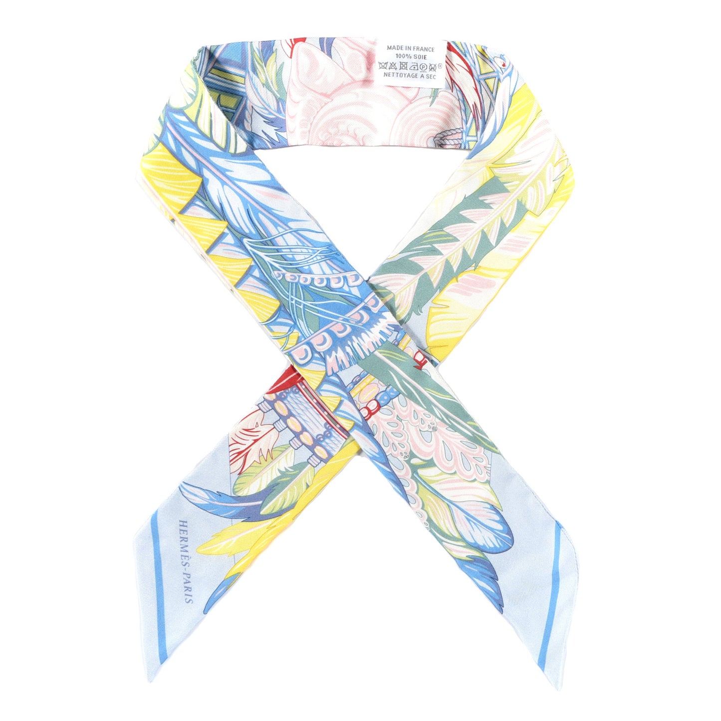 Silk La Danse Pacifique Twilly Bleu Ciel Vert Rose